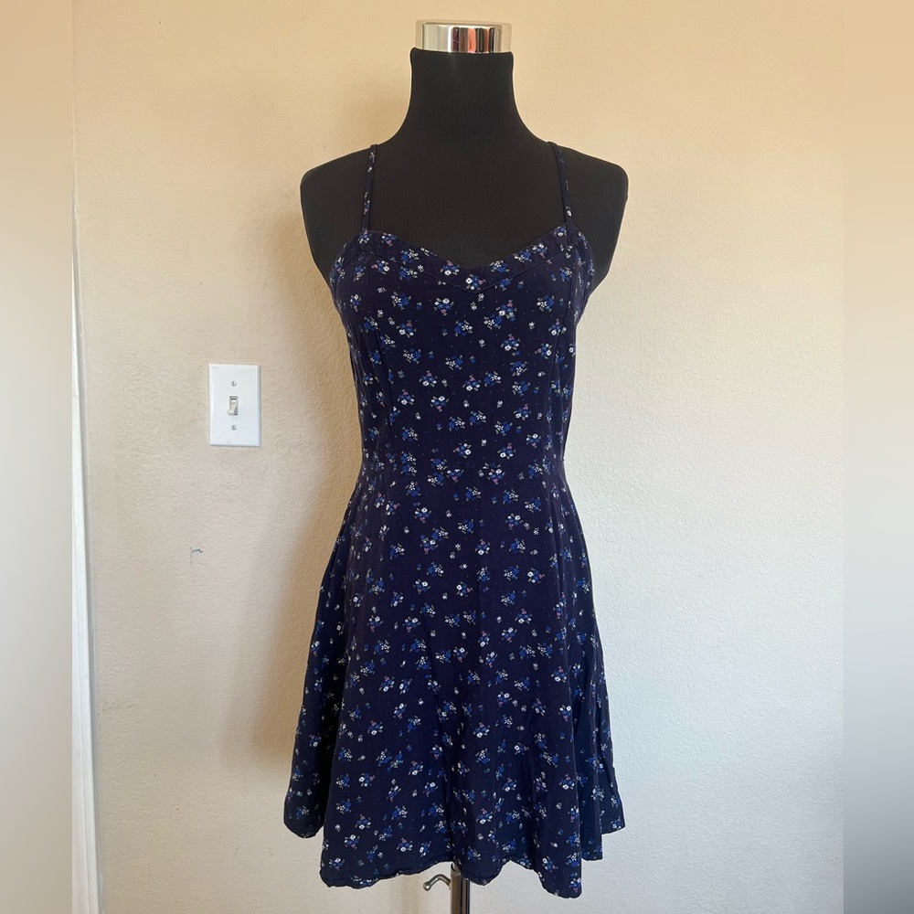 Cotton On Midnight Blue Floral Mini Dress
